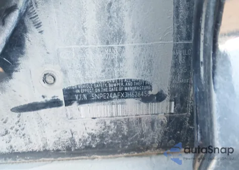 2018 Hyundai Sonata Se from USA, damaged, VIN 5NPE24AFXJH626458